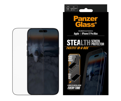 Szkło i folia ochronna PanzerGlass Stealth Ultra-Wide Fit Fastfit do iPhone 17 Pro Max